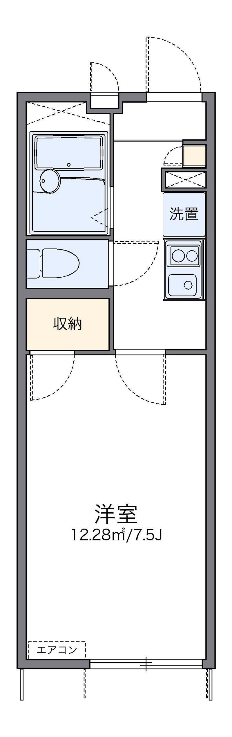 レオパレスプリムローズ 間取図