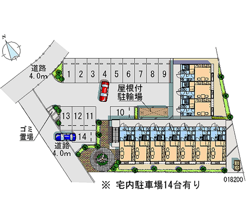 レオパレス高良川 区画図