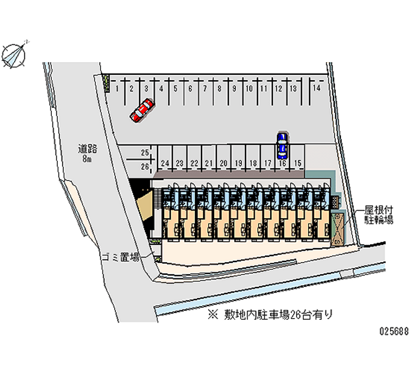 25688 bãi đậu xe hàng tháng