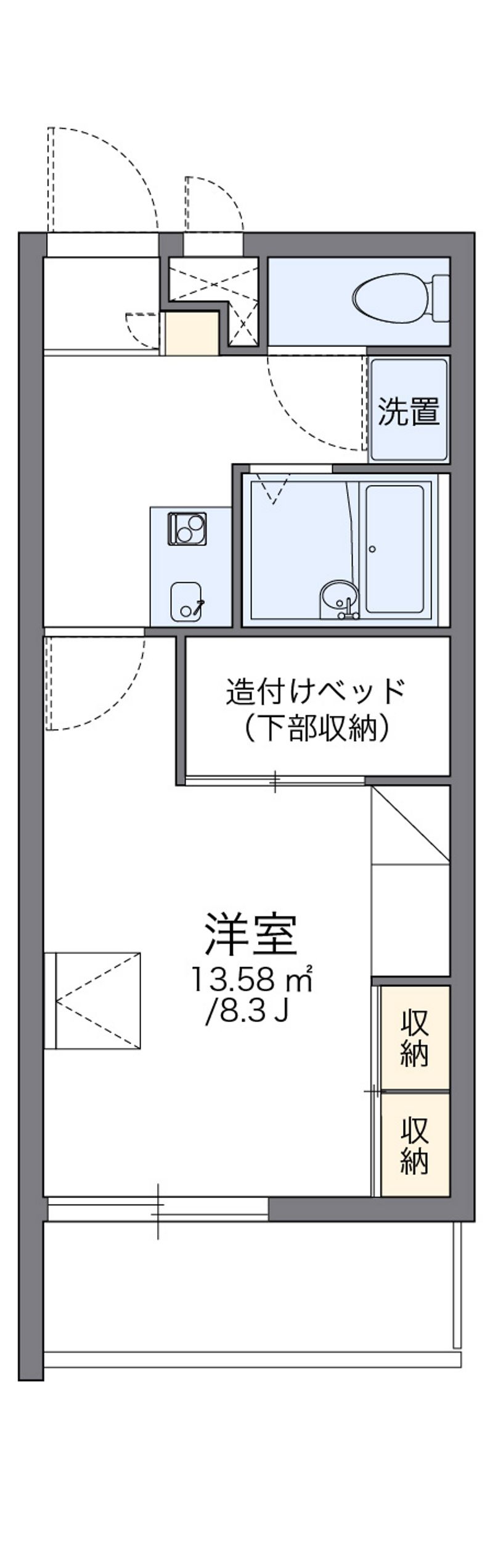 レオパレスドミール　今川 間取図
