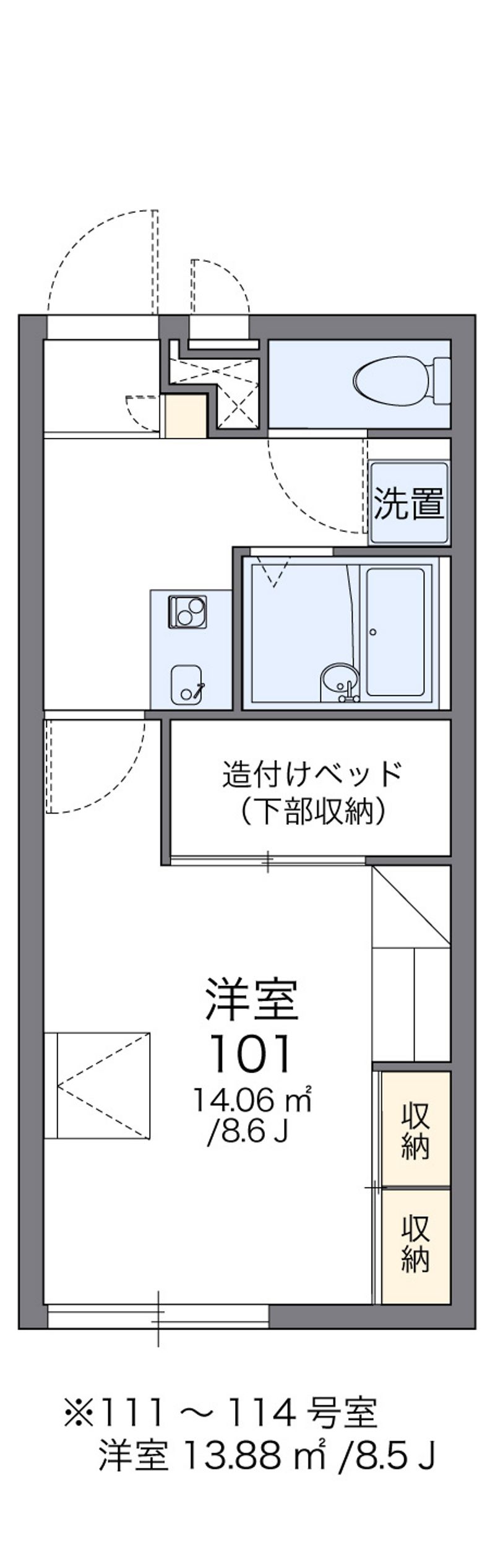 レオパレス天神 間取図