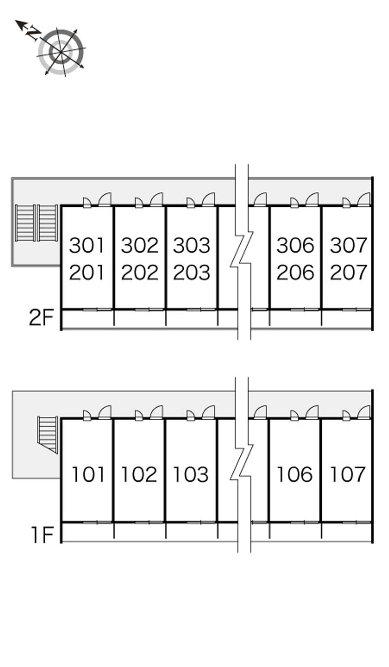 レオパレスカメリア 間取配置図