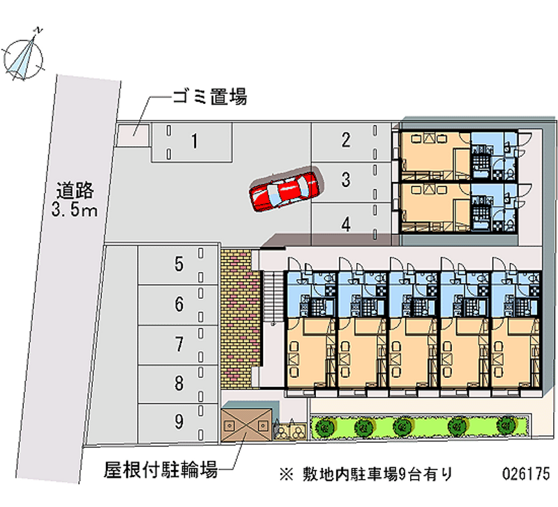 レオパレスシェヴル 月極駐車場