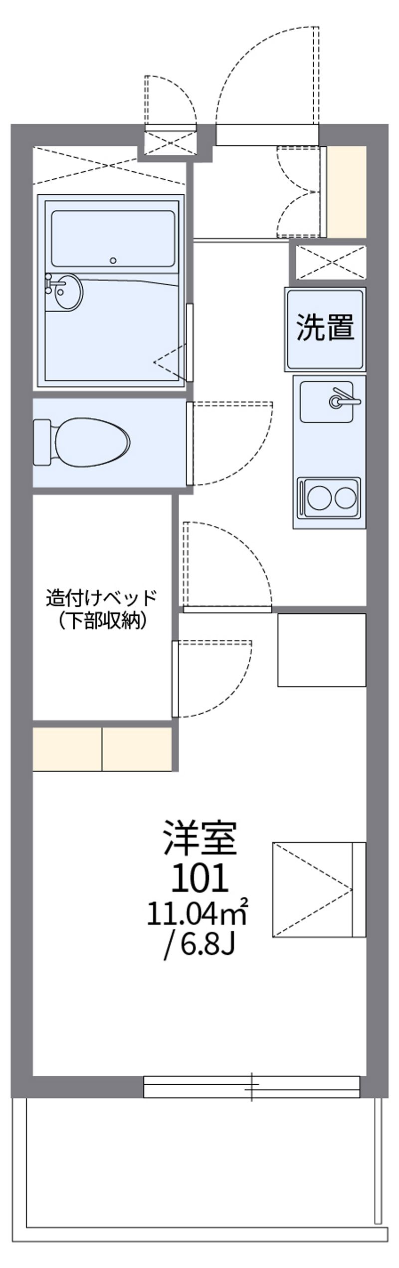 レオパレスメイローズ 間取図
