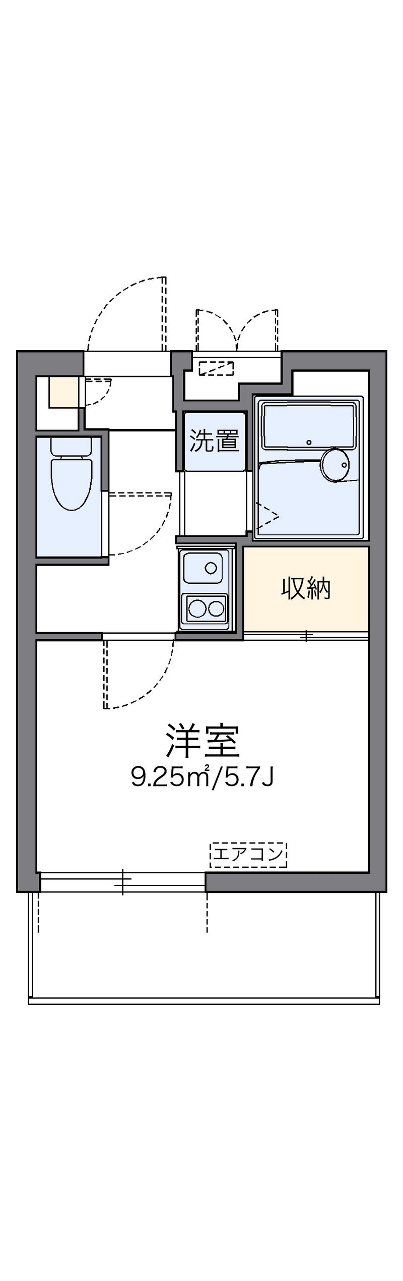 レオパレスコントワール御影石町 間取図