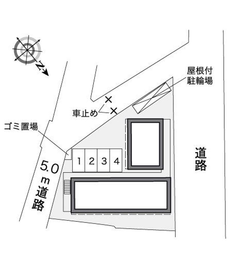 レオパレスＢ　フリーゼ 配置図