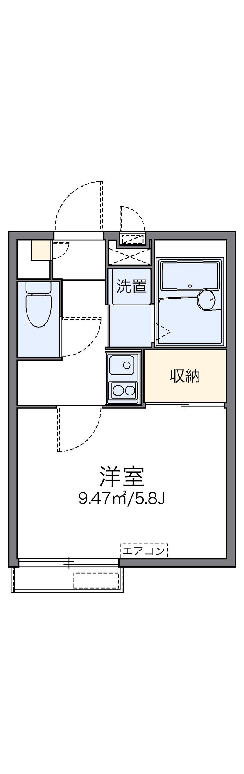 レオパレスメンターズハウス 間取図