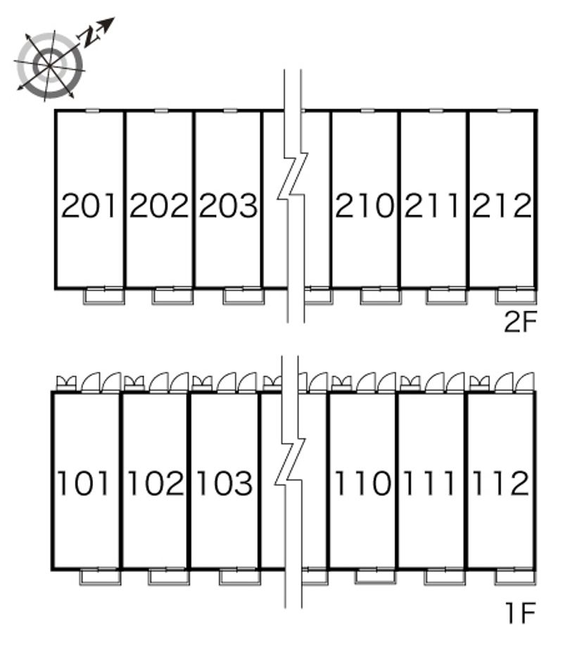 レオパレスグリーンハイツ　長塚 間取り配置図