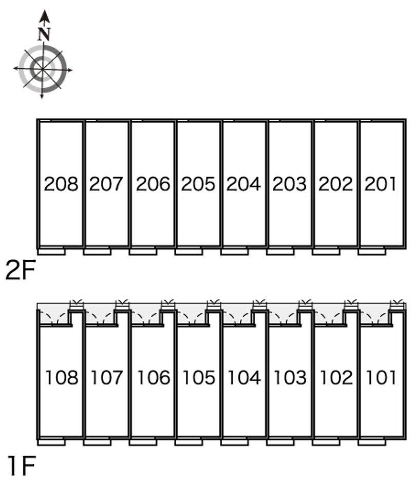 レオパレス日向坂 間取配置図