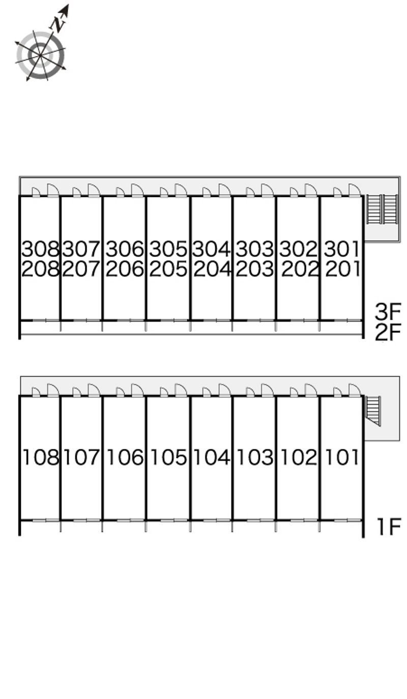 レオパレスアピテＣ 間取配置図
