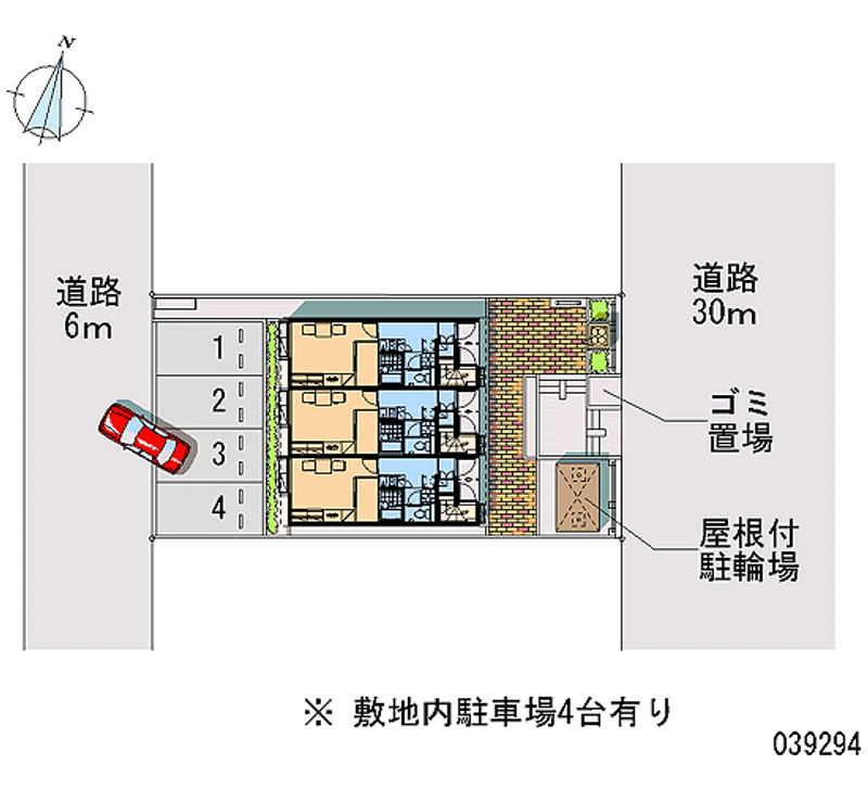 レオパレスみらい平Ⅱ 月極駐車場