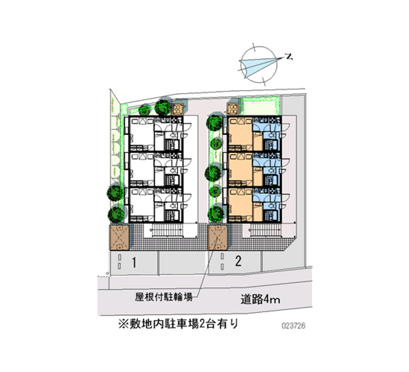 レオパレス三立ハイツＢ 区画図
