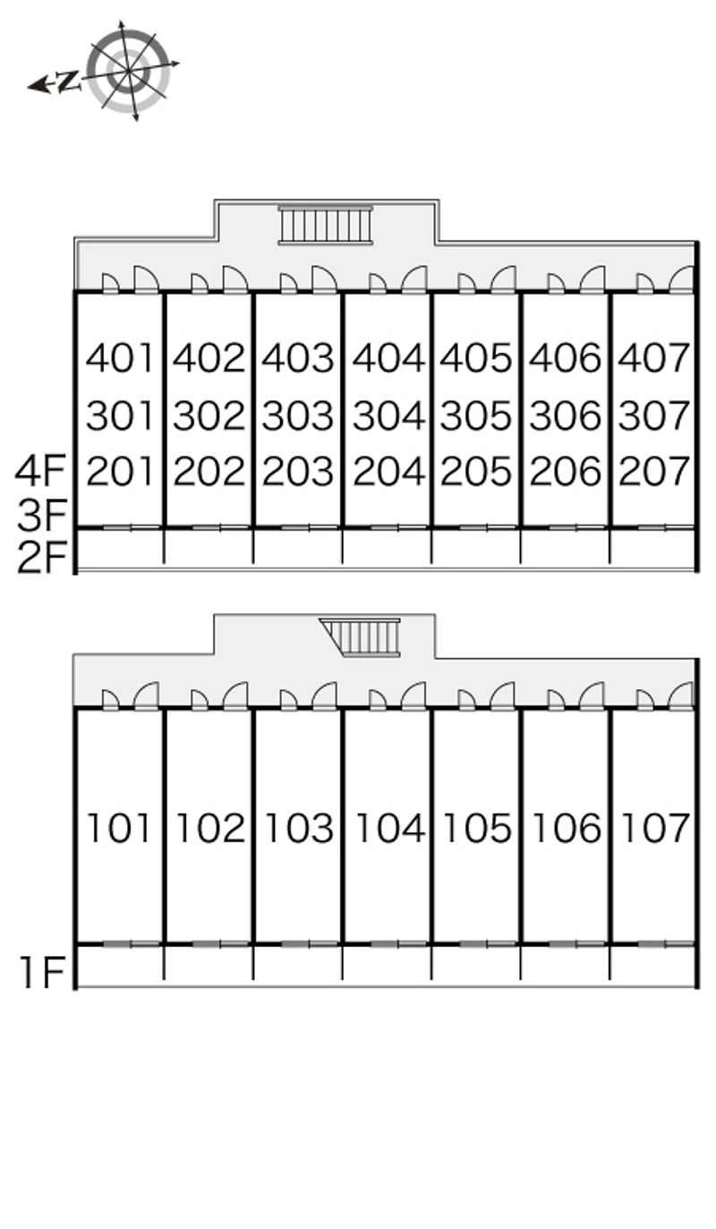 レオパレスヴァーグ浪芳庵 間取配置図