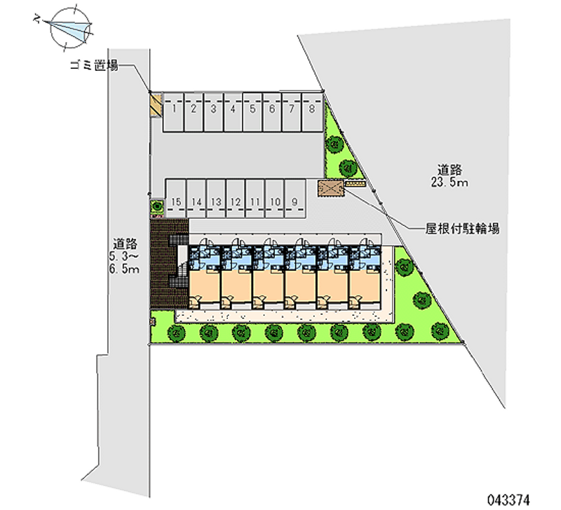 43374 bãi đậu xe hàng tháng