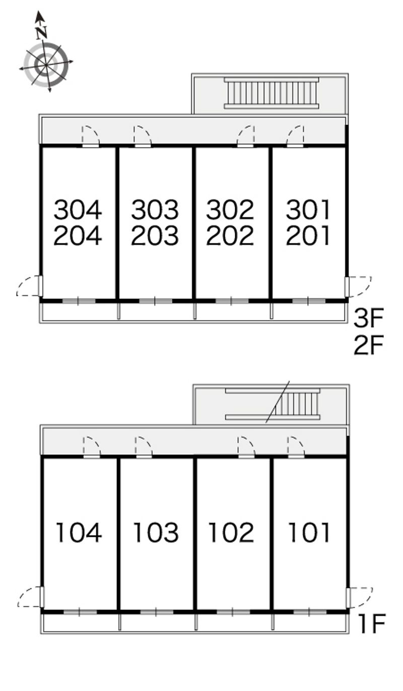 レオパレス西宮北弐番館 間取配置図