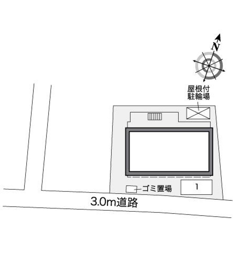 レオパレス高知旭町 配置図