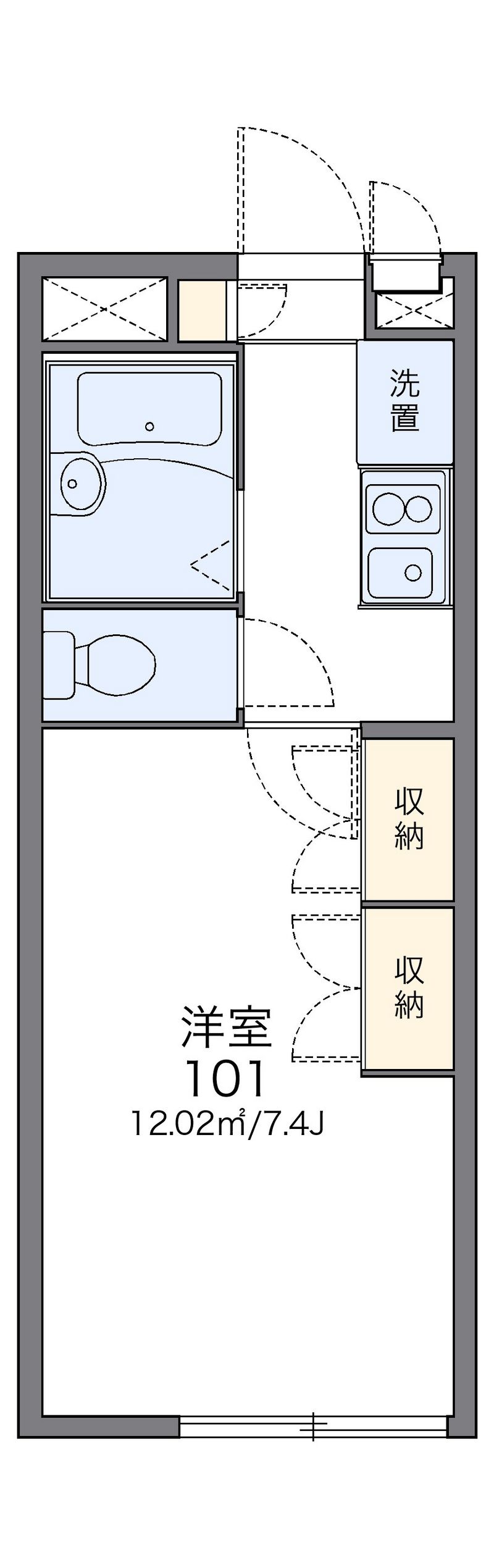 レオパレスハックベリー 間取図