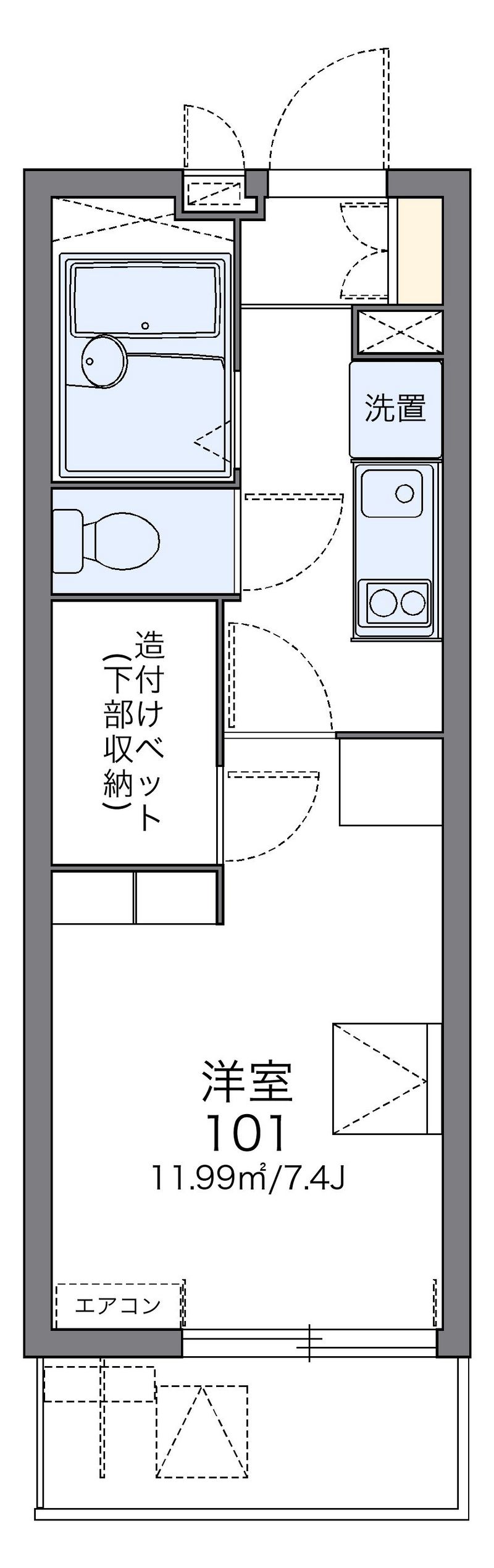 レオパレスヒルズＭＴ八幡 間取図