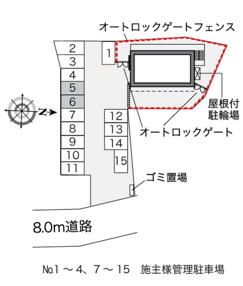 レオパレスパストラル北寺尾Ⅱ 配置図