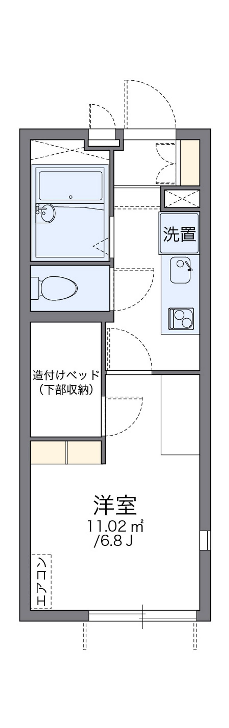 レオパレスアンソレイユ 間取図