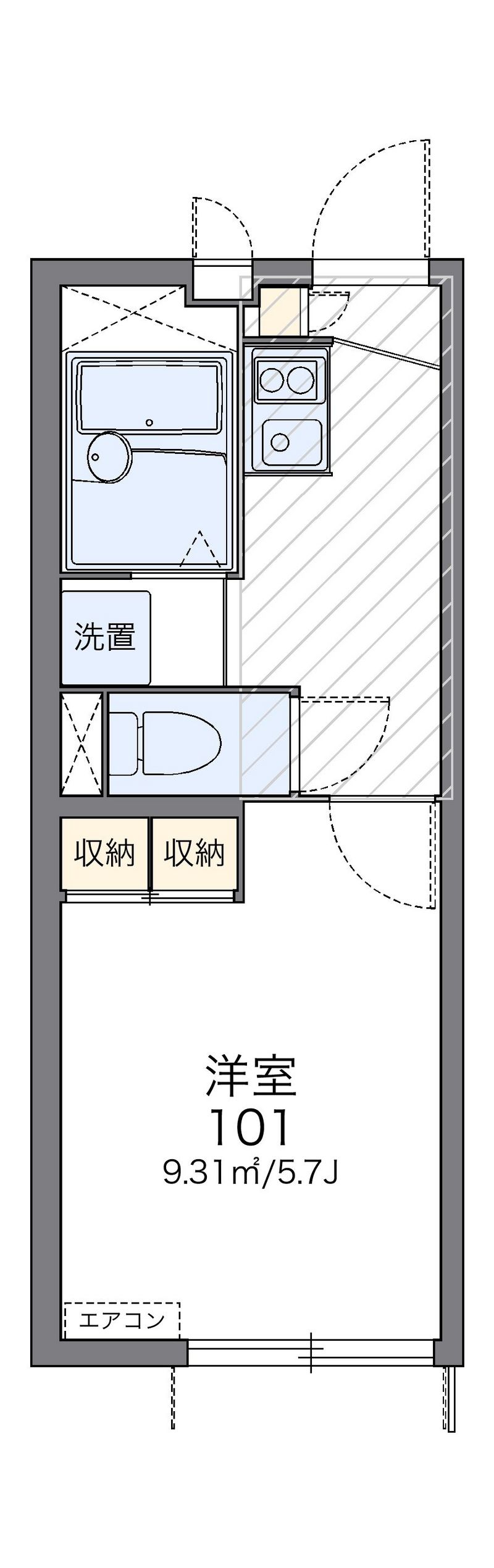 レオパレスコンプリメンティ 間取図