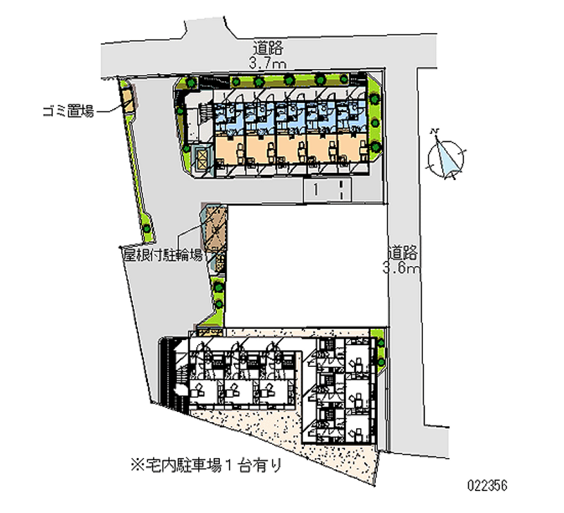 レオパレス御本丸壱番館 区画図