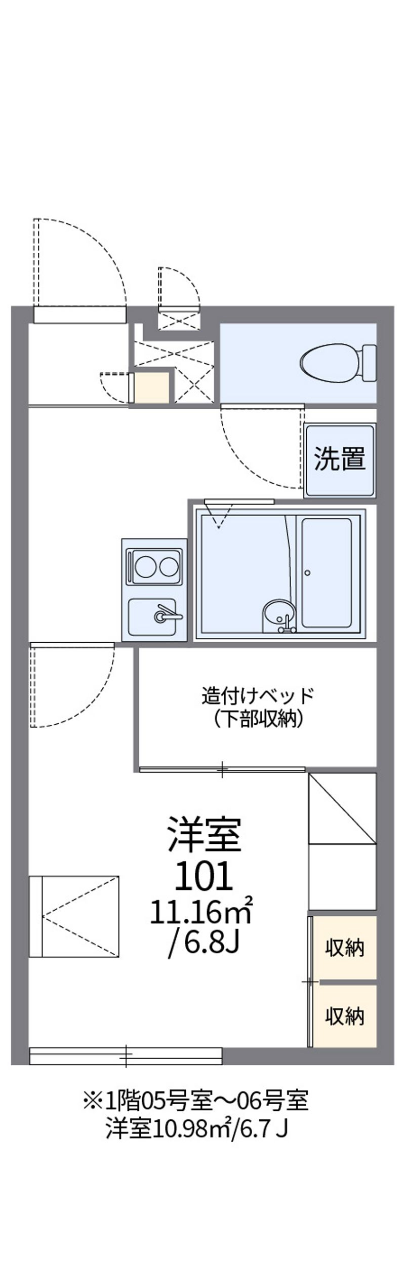 レオパレスフォレストコート大井 間取図
