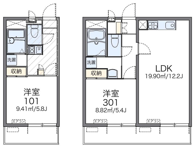 レオパレスイキ西新宿 間取り