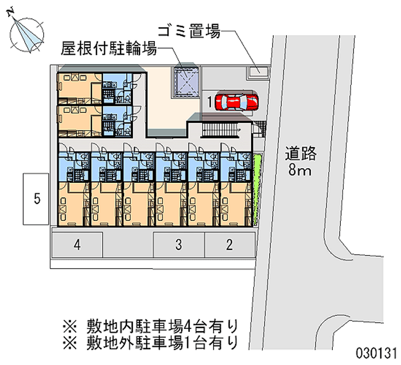 レオパレス華美館 区画図