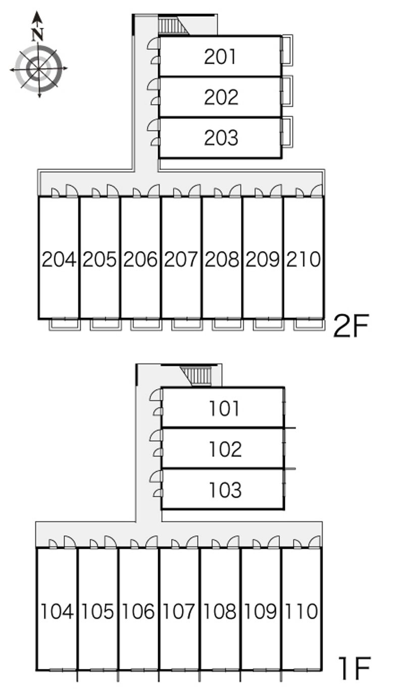 レオパレス慶弐番館 間取配置図