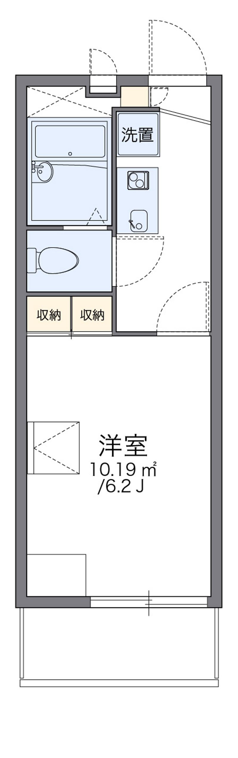 レオパレス花水木一番館 間取図