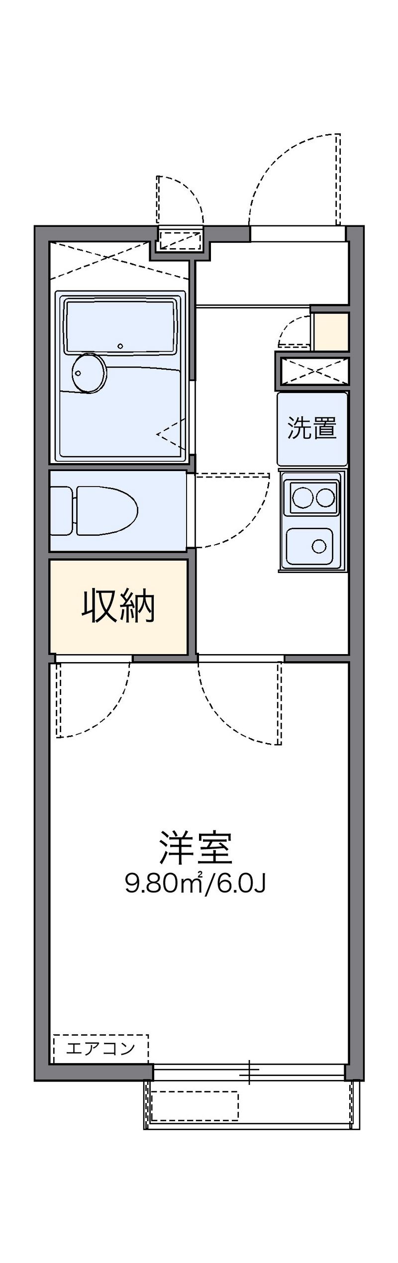 レオパレス東寺 間取図