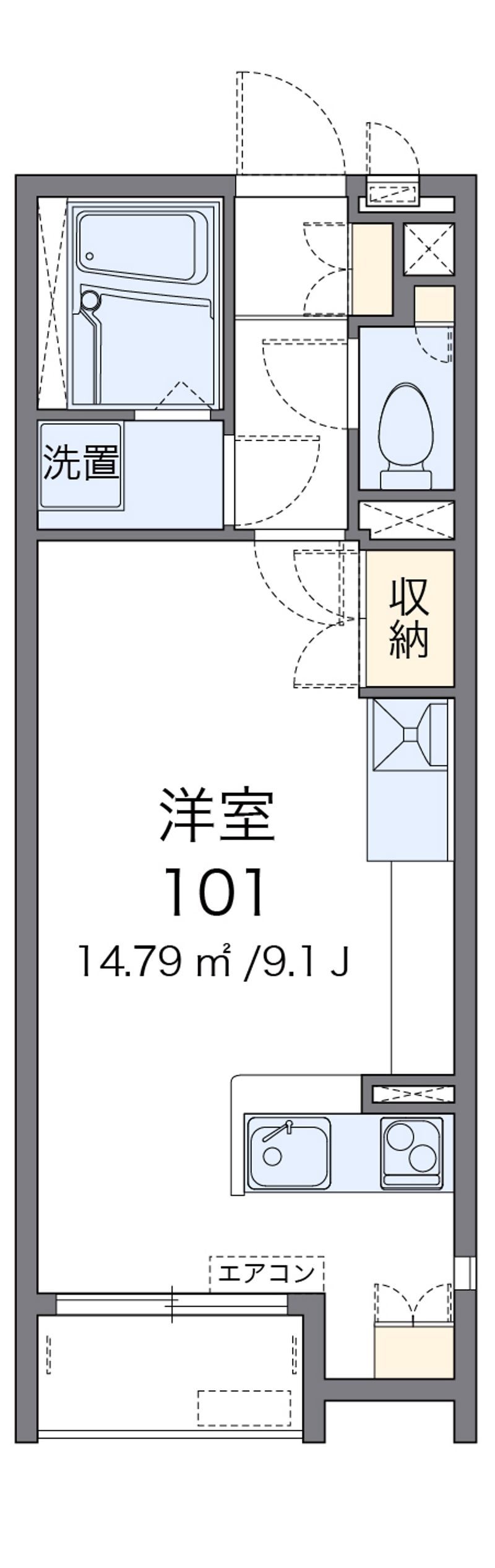 レオネクストなかた 間取図