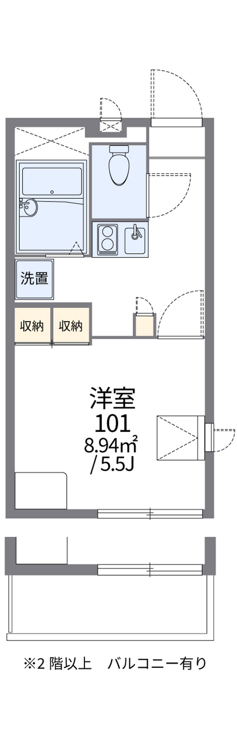 レオパレス新在家 間取図