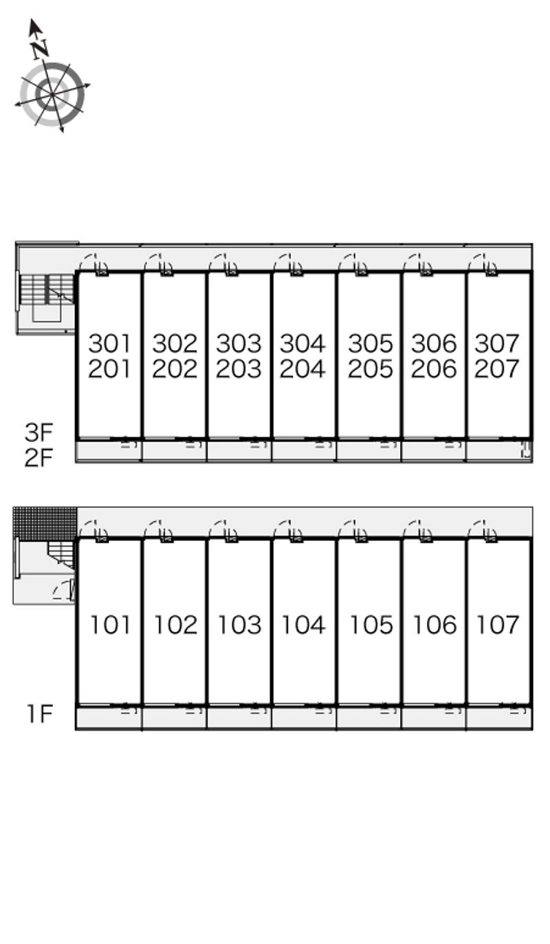 レオパレスルーチェ４ 間取配置図