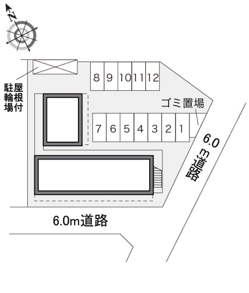 レオパレスＪＹＵＲＡＫＵⅡ 配置図