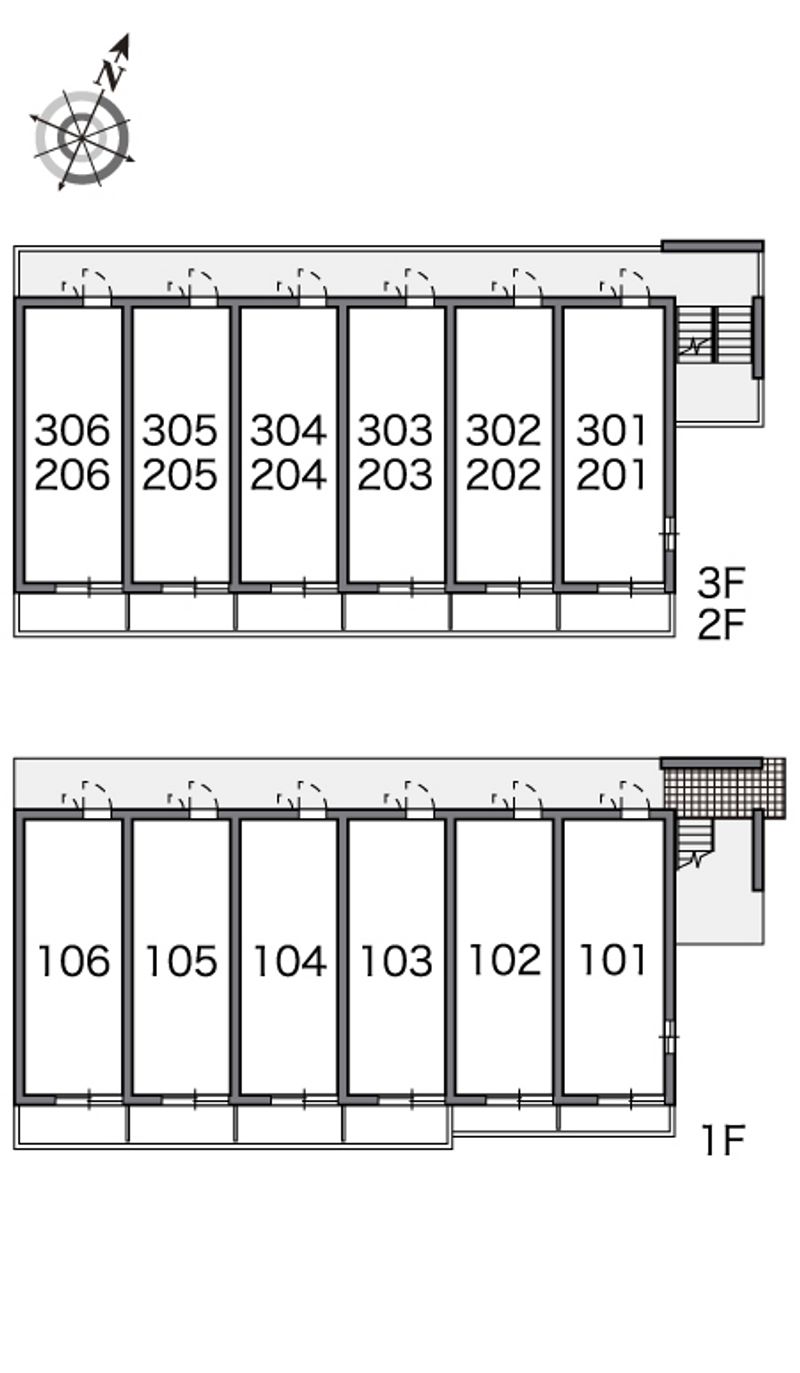 レオパレストライズ２ 間取り配置図