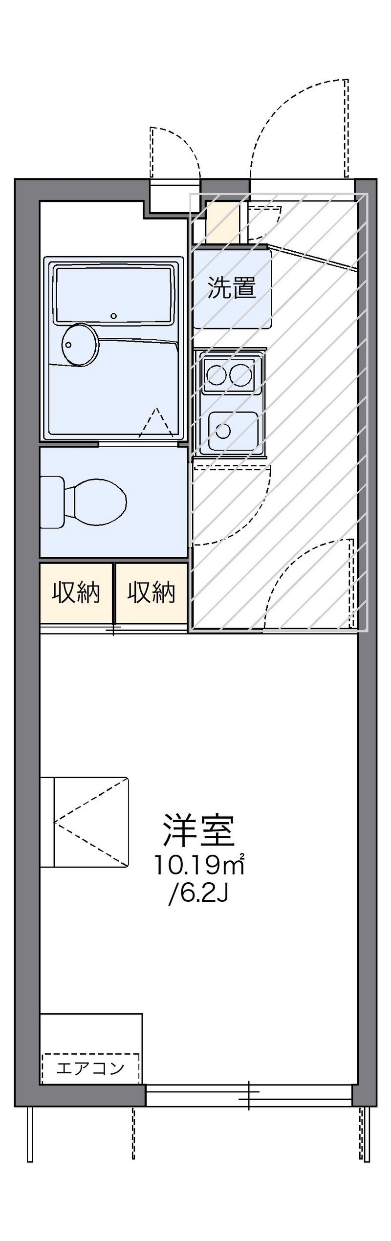 レオパレスステュディオ箕面Ⅱ 間取図