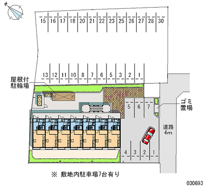 レオパレス松江東 月極駐車場