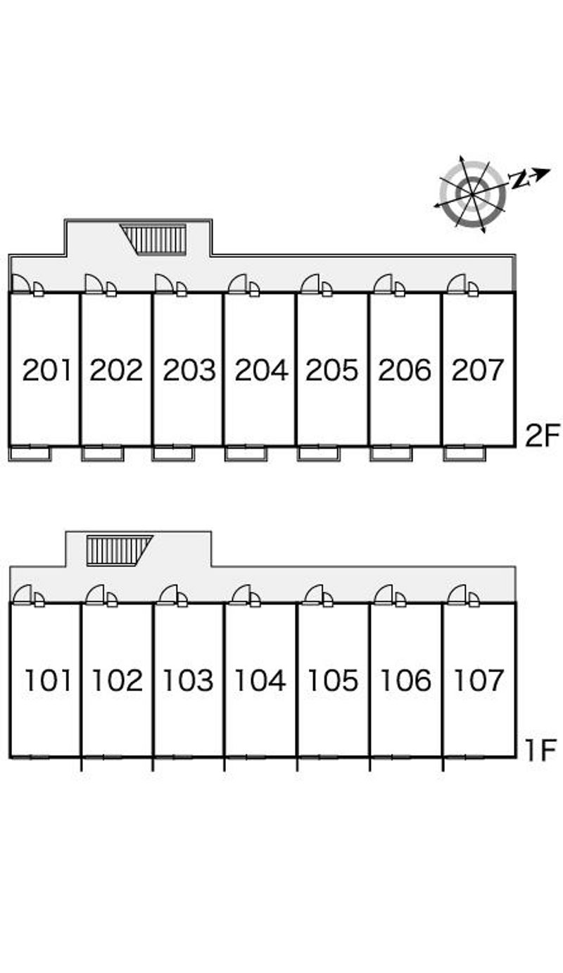 レオパレスＷＥＳＴ　ＫＮＯＬＬ 間取配置図