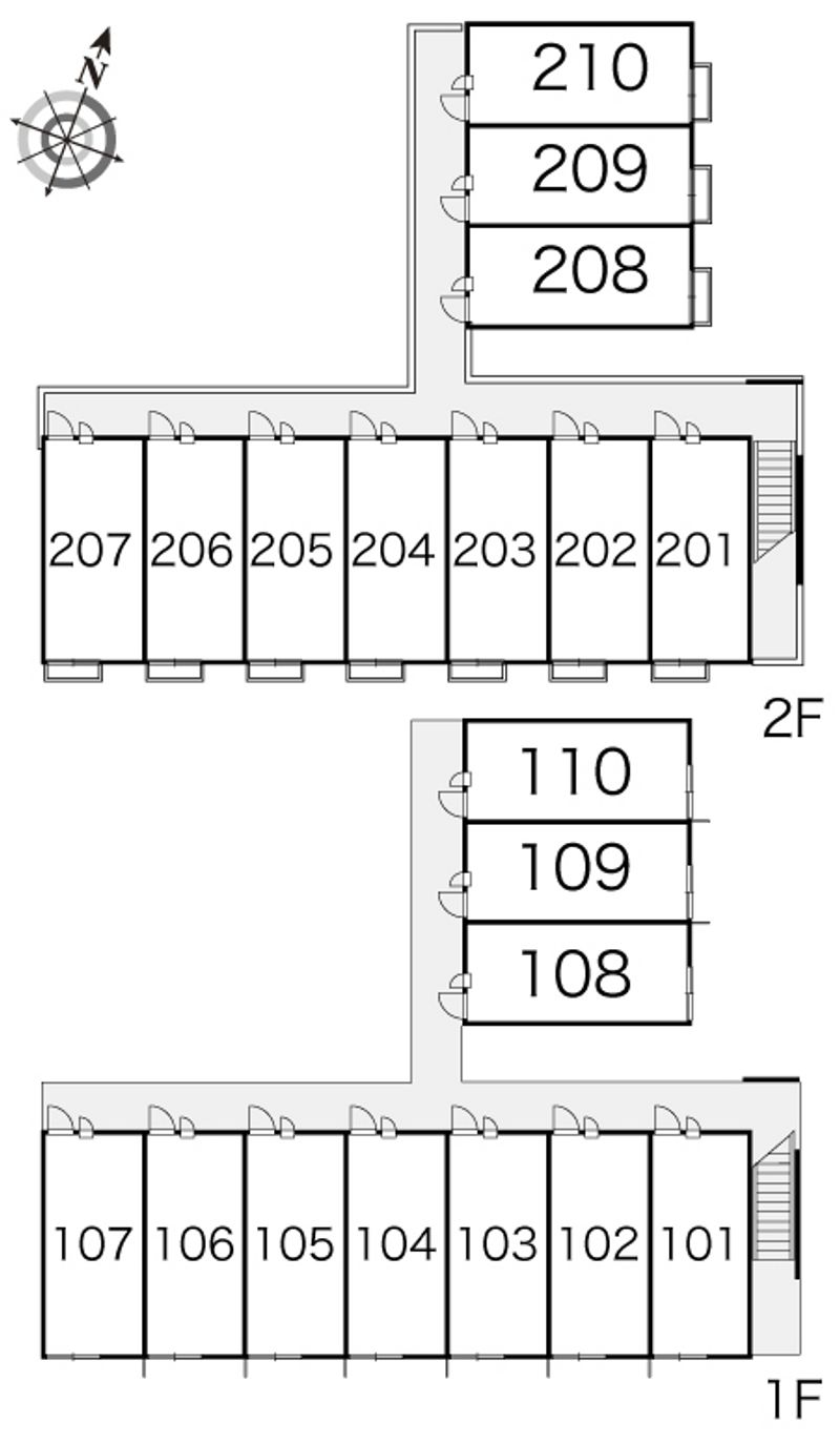 レオパレスシンメイハイツ１ 間取配置図