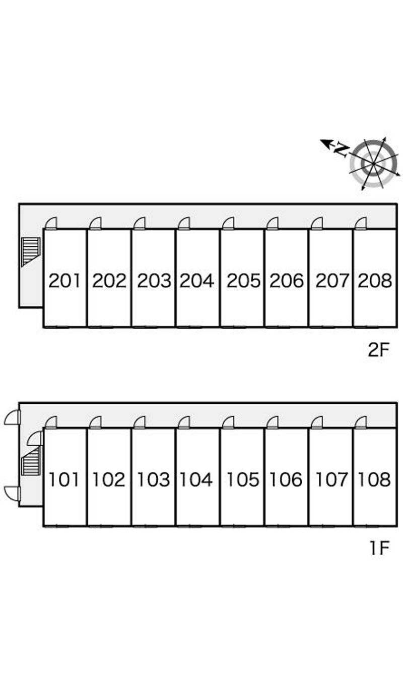 レオパレス北丘珠Ⅱ 間取り配置図
