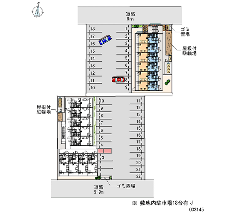 レオパレスボクスターＫ 月極駐車場