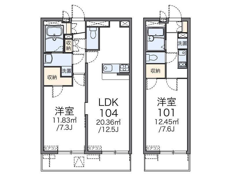 レオパレスカルモⅡ 間取図