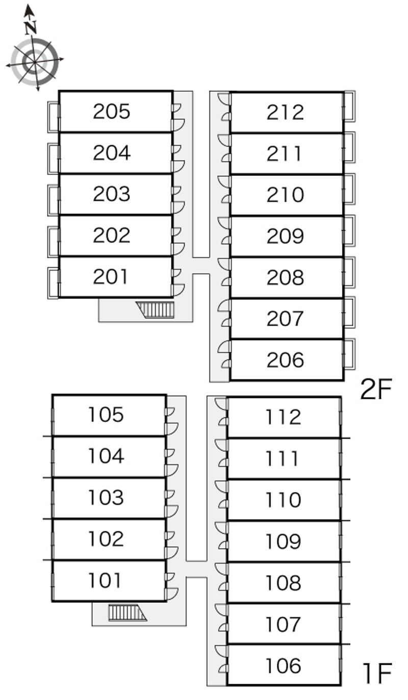 レオパレスハーミットクラブ 間取配置図