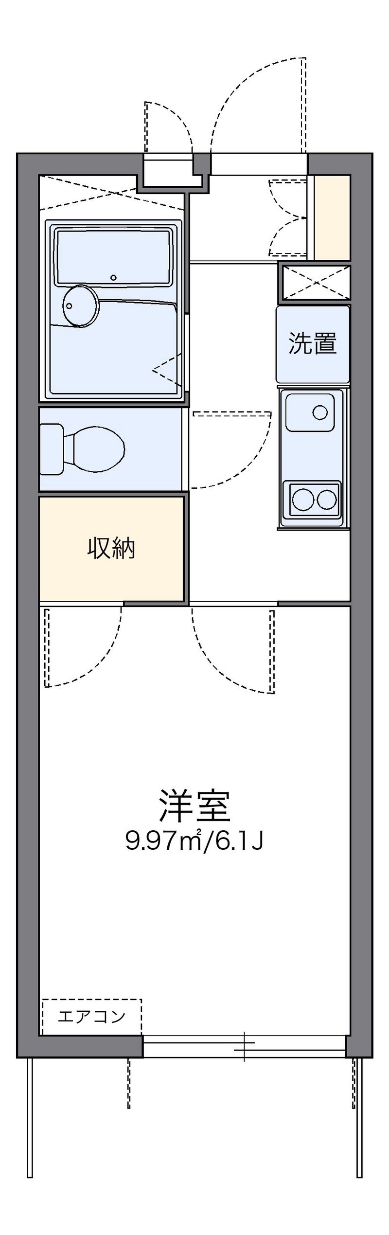 レオパレスＪＮ　Ａ 間取図