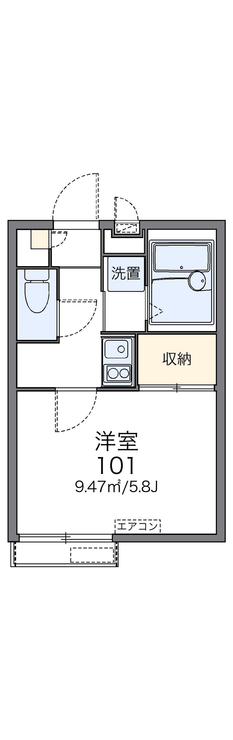 レオパレスダイヤモンドマーシュ 間取図