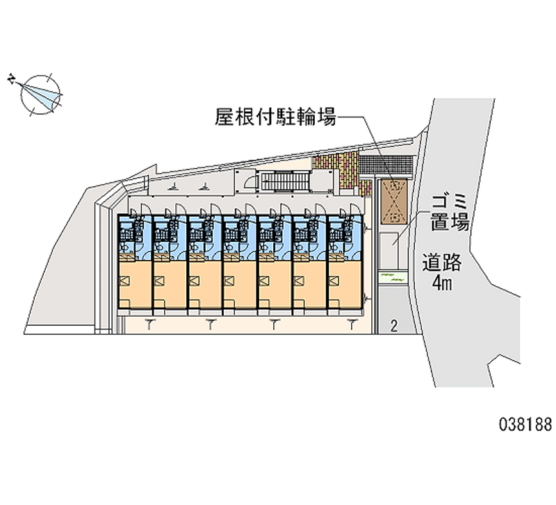 レオパレス藤が丘２番館 区画図
