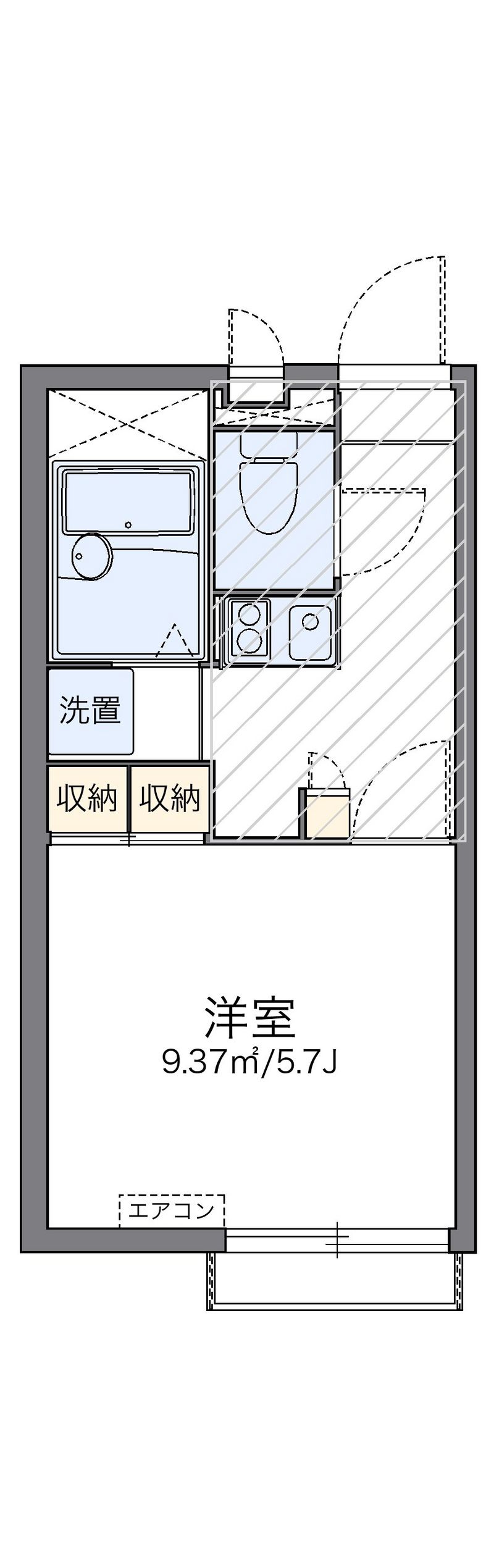 レオパレス椿 間取図