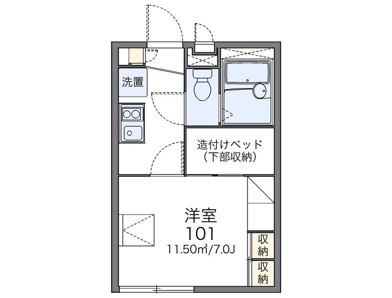 レオパレスコンフォート上東雲 間取図